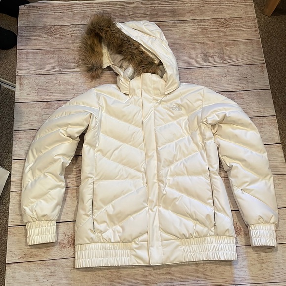 The North Face White Goose Down Jacket Size Large